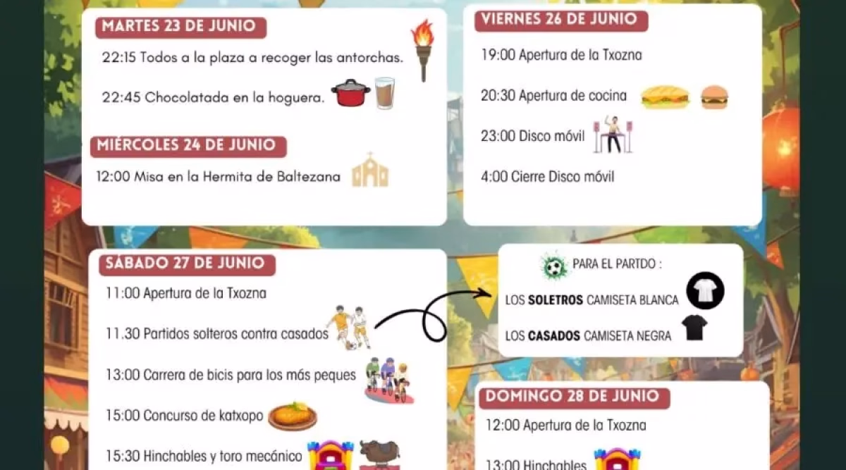 Fiestas San Juan Baltezana 2026 en Parque del Escute en Muskiz