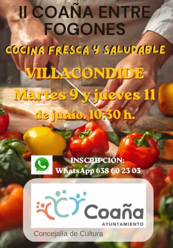 Cartel de II Coaña Entre Fogones en Coaña