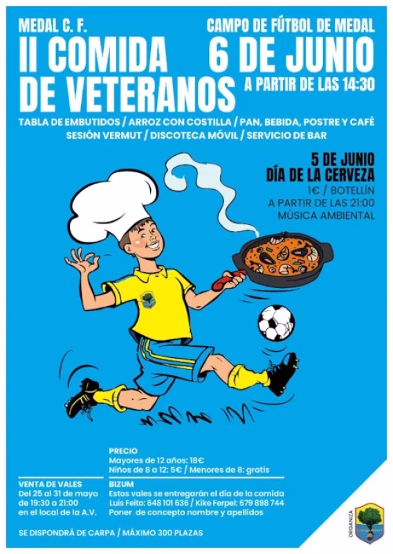 Ii comida de veteranos del medal cf 2026 en Coaña