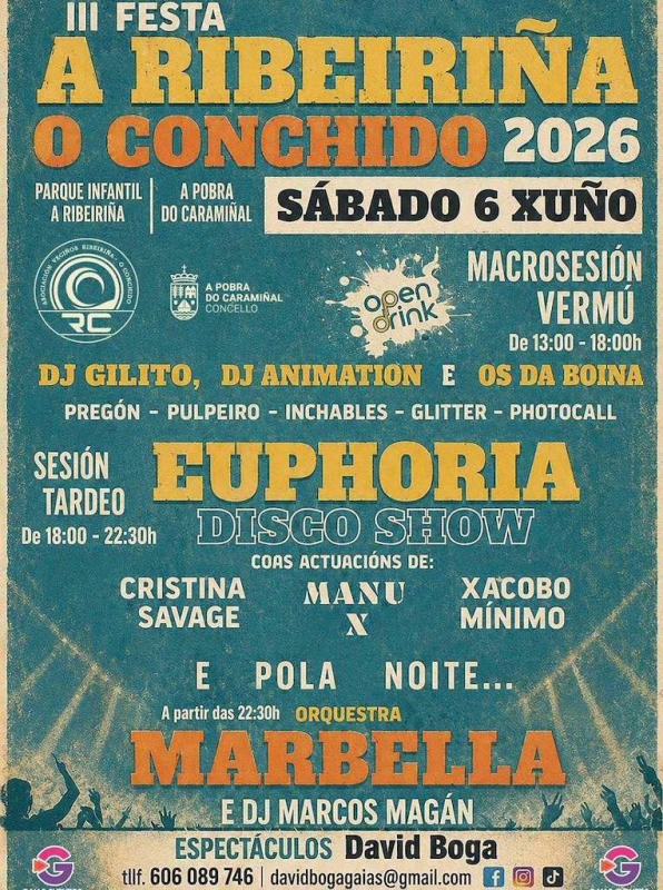 III Festa A Ribeiriña de O Conchido (2026) en A Pobra do Caramiñal en A Pobra do Caramiñal