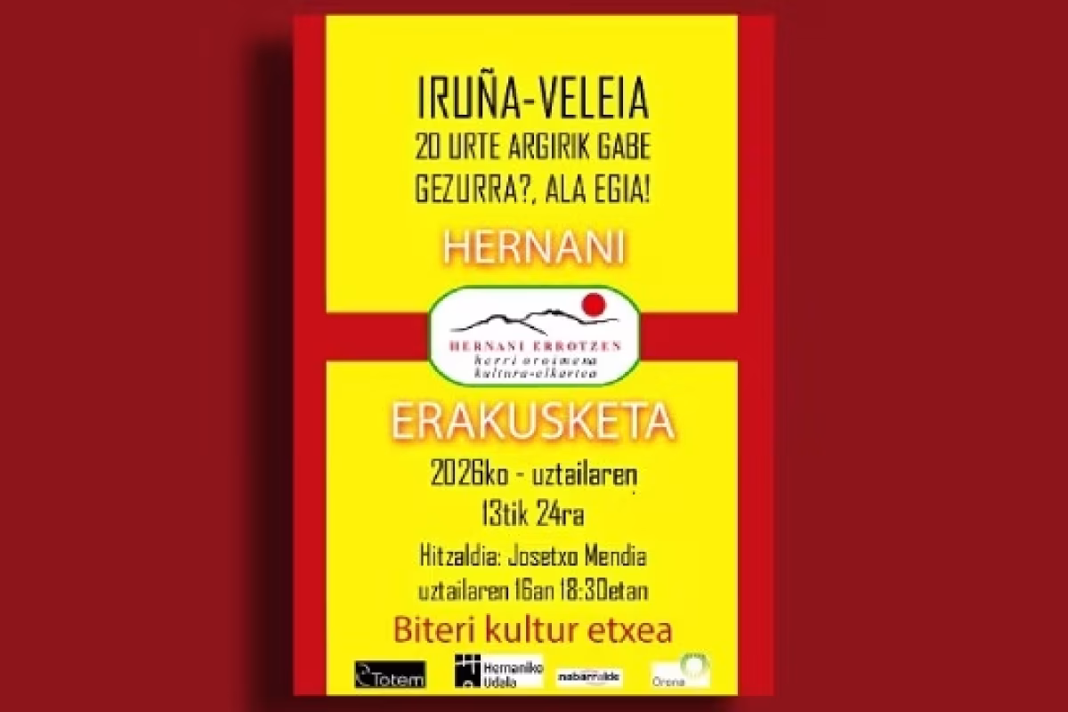 "Iruña-Veleia. 20 urte argirik gabe. Gezurra?, ala egia!" en Hernani
