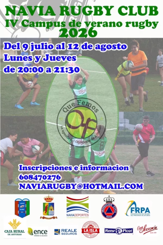 IV Campus de Verano Rugby 2026 en Navia