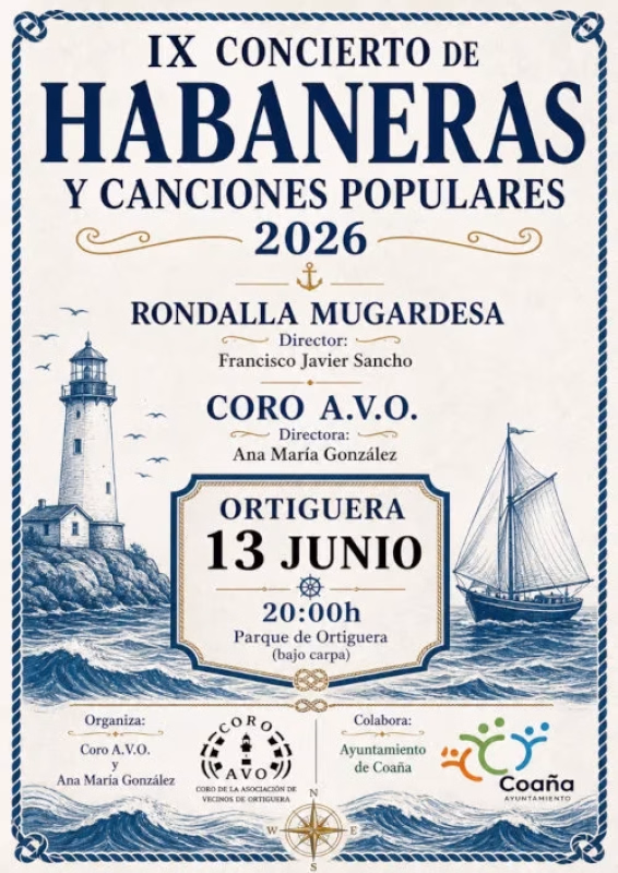 IX Concierto de Habaneras y Canciones Populares de Ortiguera en Coaña