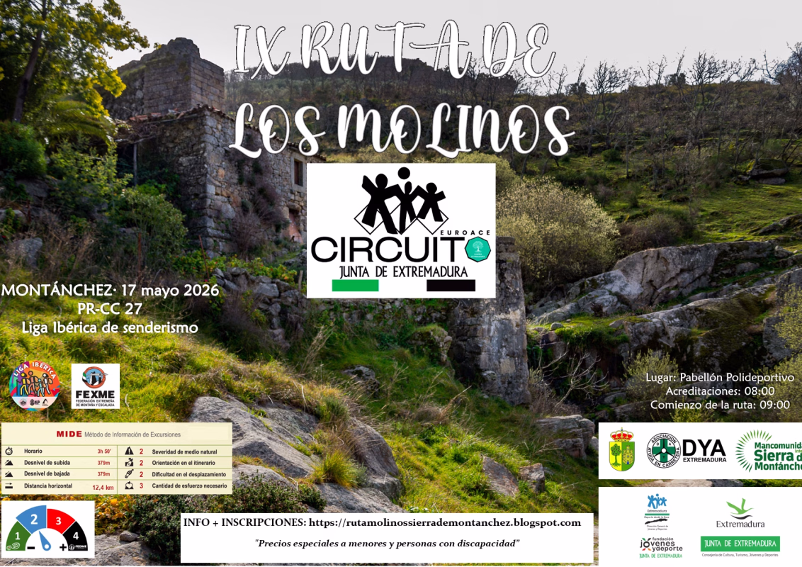 IX Ruta de los Molinos 2026 en Montánchez en Montánchez