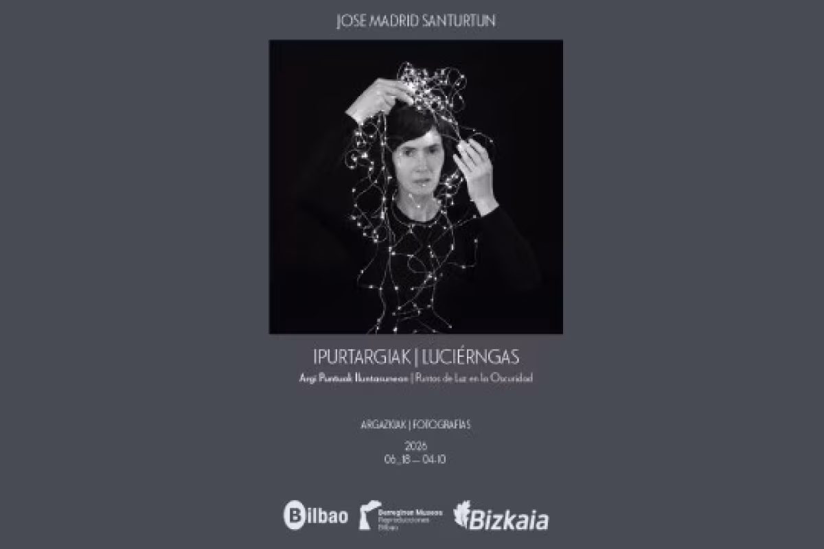 Cartel de "Luciérnagas", exposición de Jose Madrid Santurtun en Bilbao