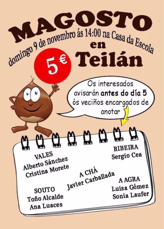 Magosto de Teilán  en Bóveda en Bóveda