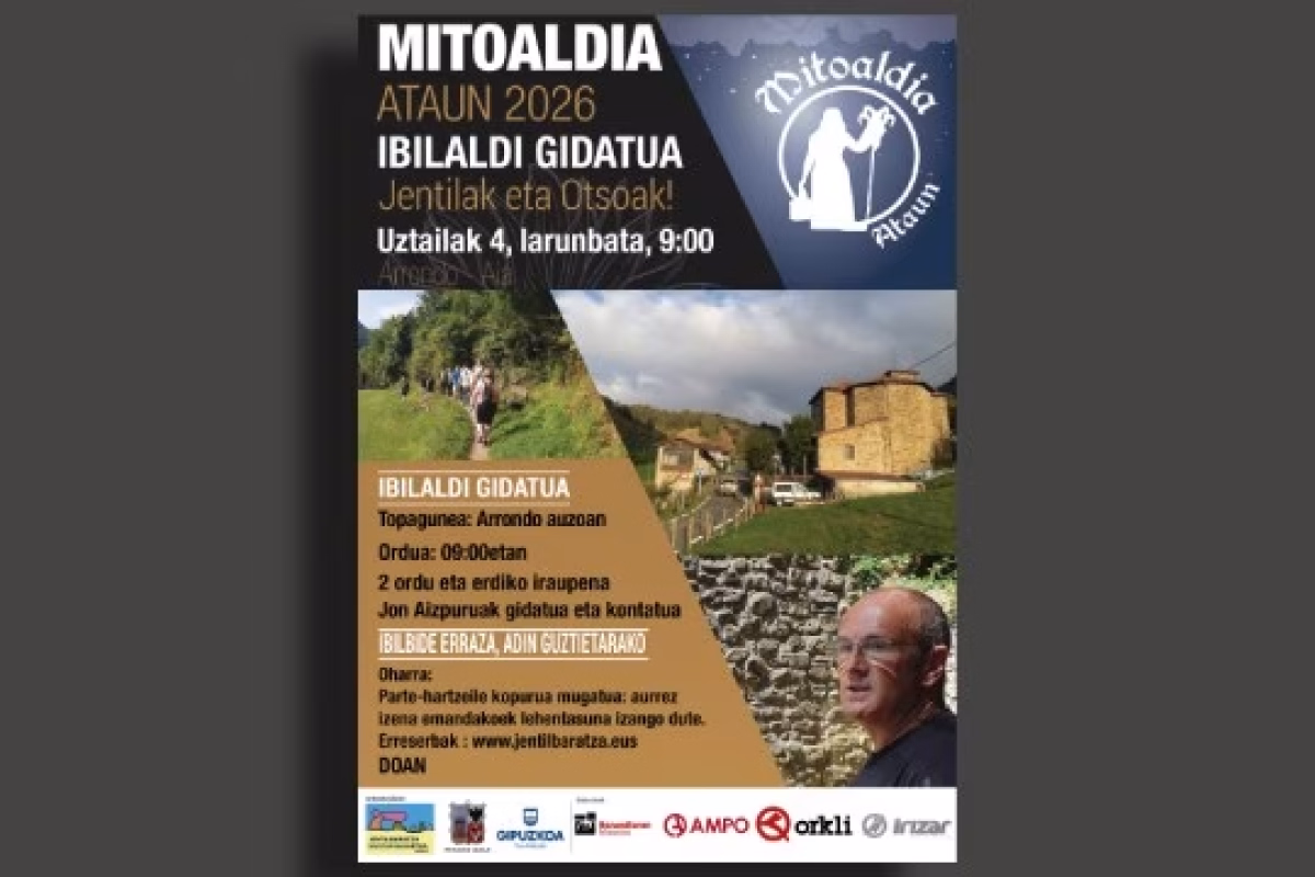 Mitoaldia 2026 de Ataun: Recorrido guiado: "Jentilak eta otsoak!" en Ataun
