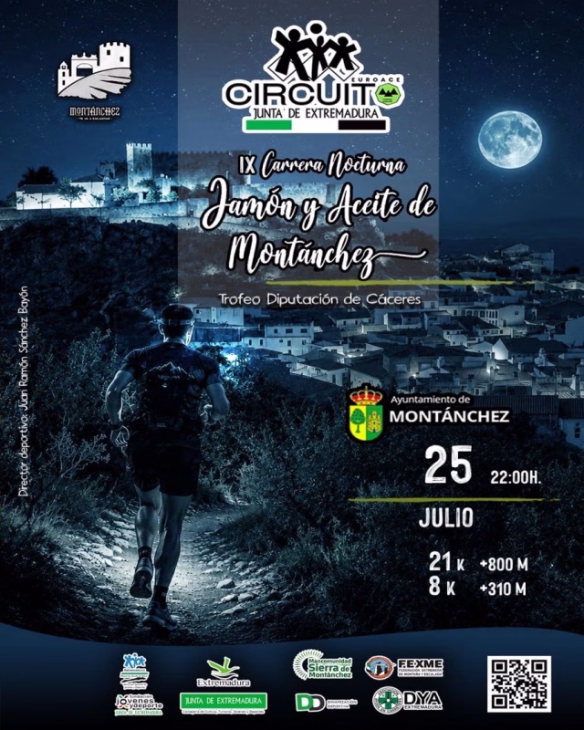 MONTÁNCHEZ ACOGERÁ LA IX EDICIÓN DE LA CARRERA POR MONTAÑA NOCTURNA en Zarza de Montánchez