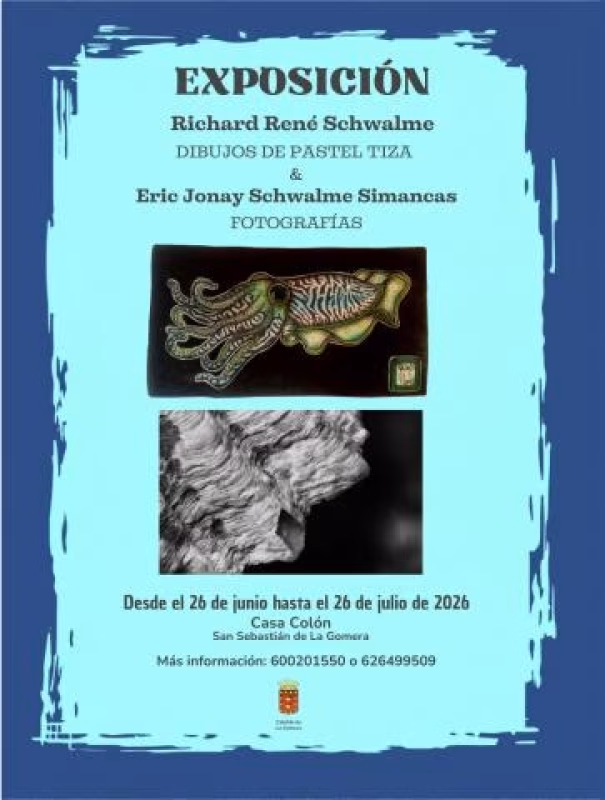 Muestra de pinturas de Richard René Schwalme y Eric Jonay Schwalme Simancas en San Sebastián de la Gomera