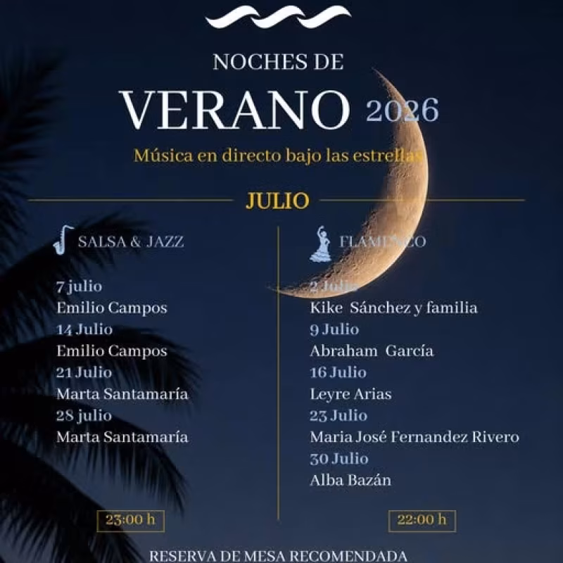 Noches de Verano 2026 - Salsa & Jazz en El Puerto de Santa María