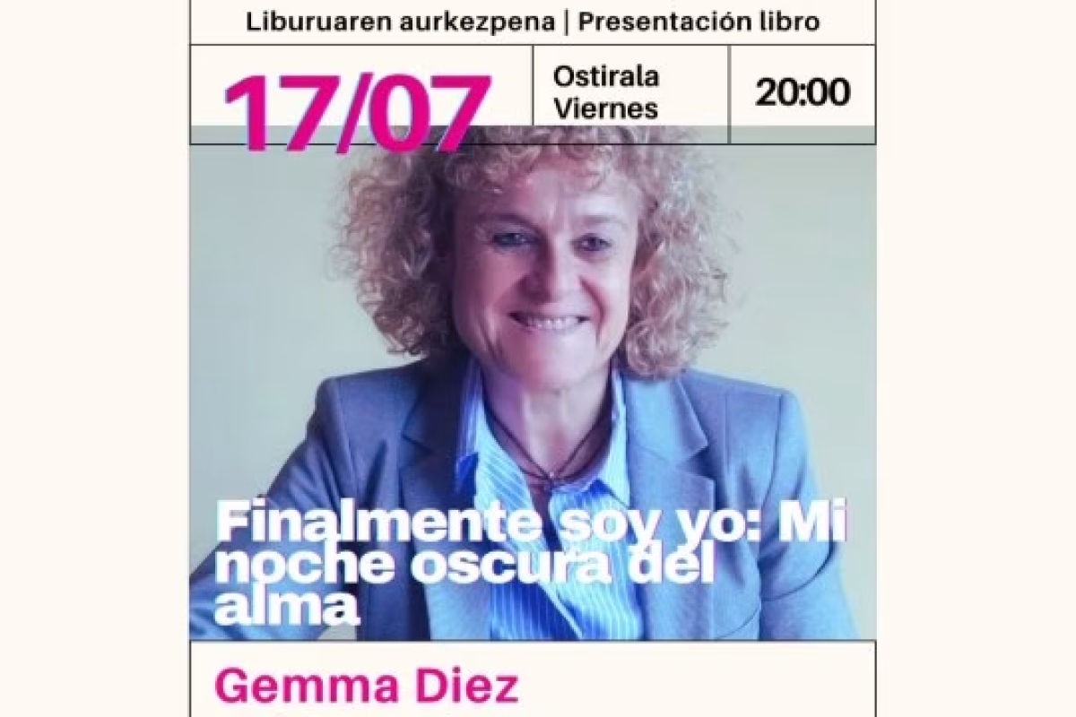 Presentación de libro: "Finalmente soy yo: Mi noche oscura del alma" en Bilbao