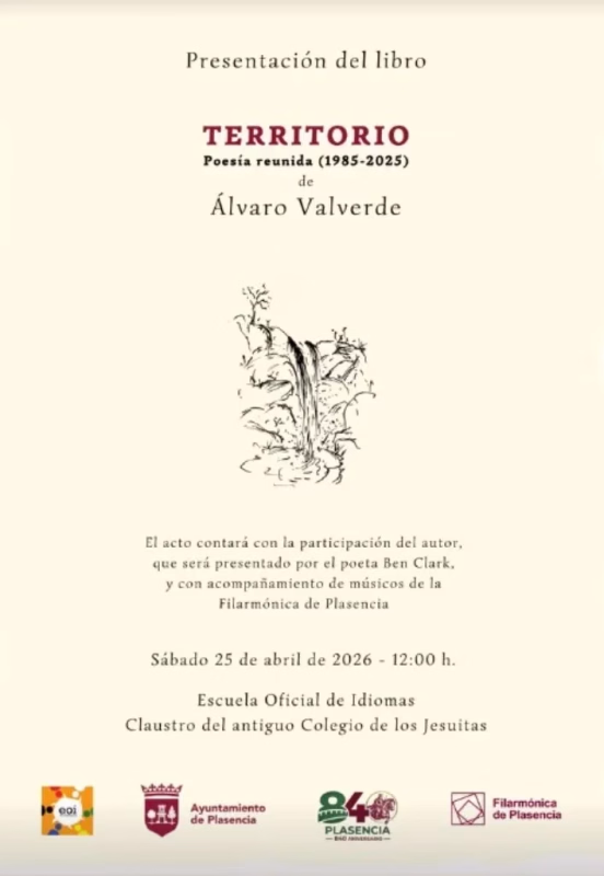 Presentación de Territorio, de Álvaro Valverde, en Plasencia en Plasencia