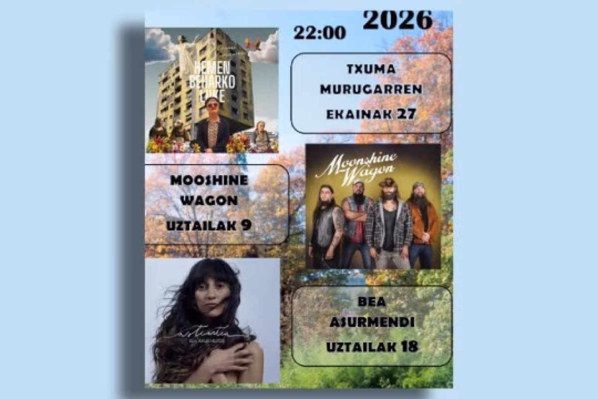 Programa Ciclo Usondoko Kontzertuak 2026 en Bergara