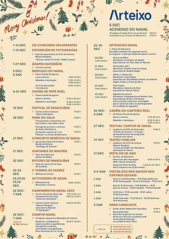 Programa de Navidad – Cabalgata de Reyes en Arteixo en Arteixo