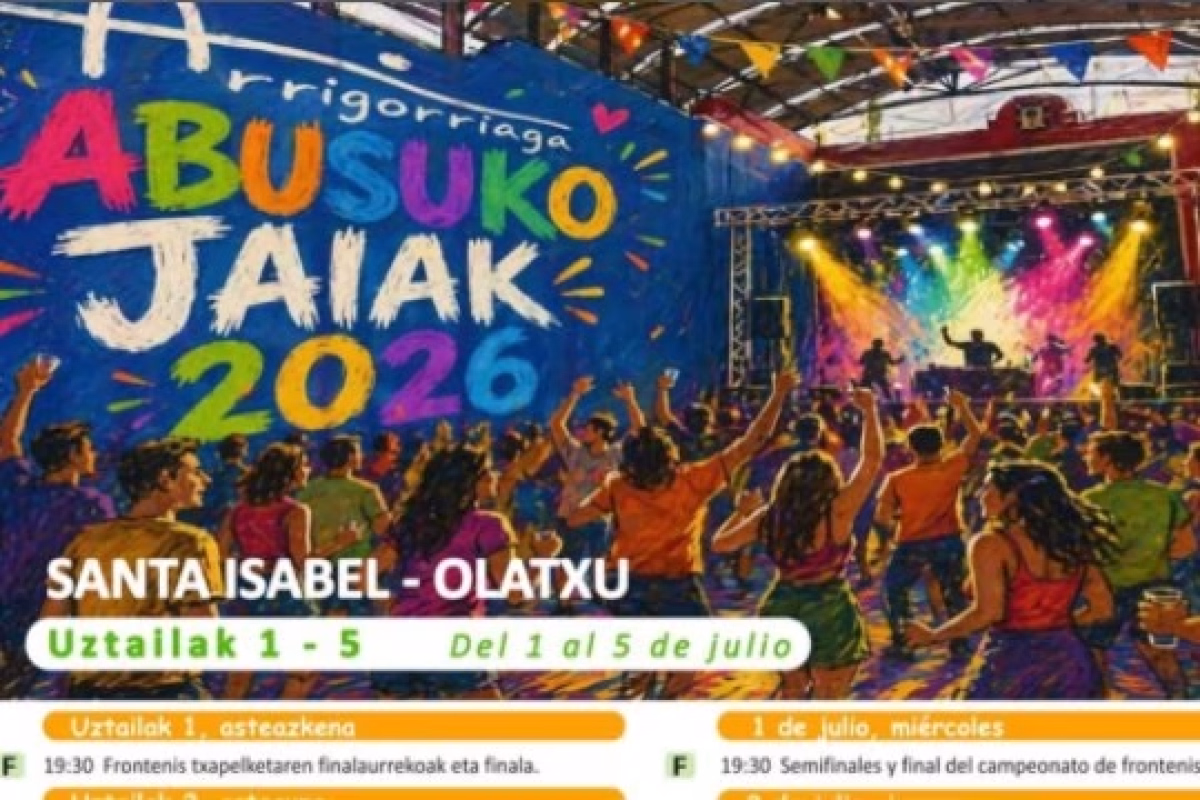 Programa Fiestas de Abusu 2026 (Arrigorriaga) en Arrigorriaga