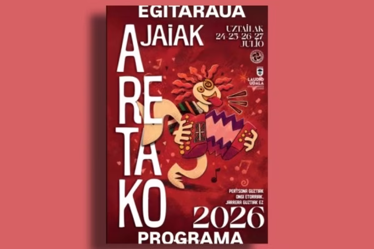 Cartel de Programa Fiestas de Areta 2026 en Laudio en Llodio