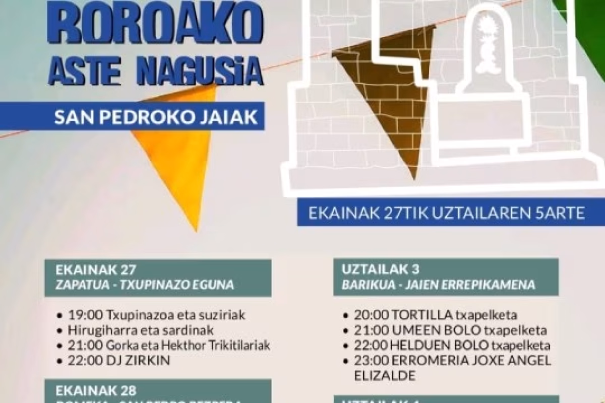 Programa Fiestas de Boroa 2026 en Amorebieta-Etxano en Amorebieta-Etxano