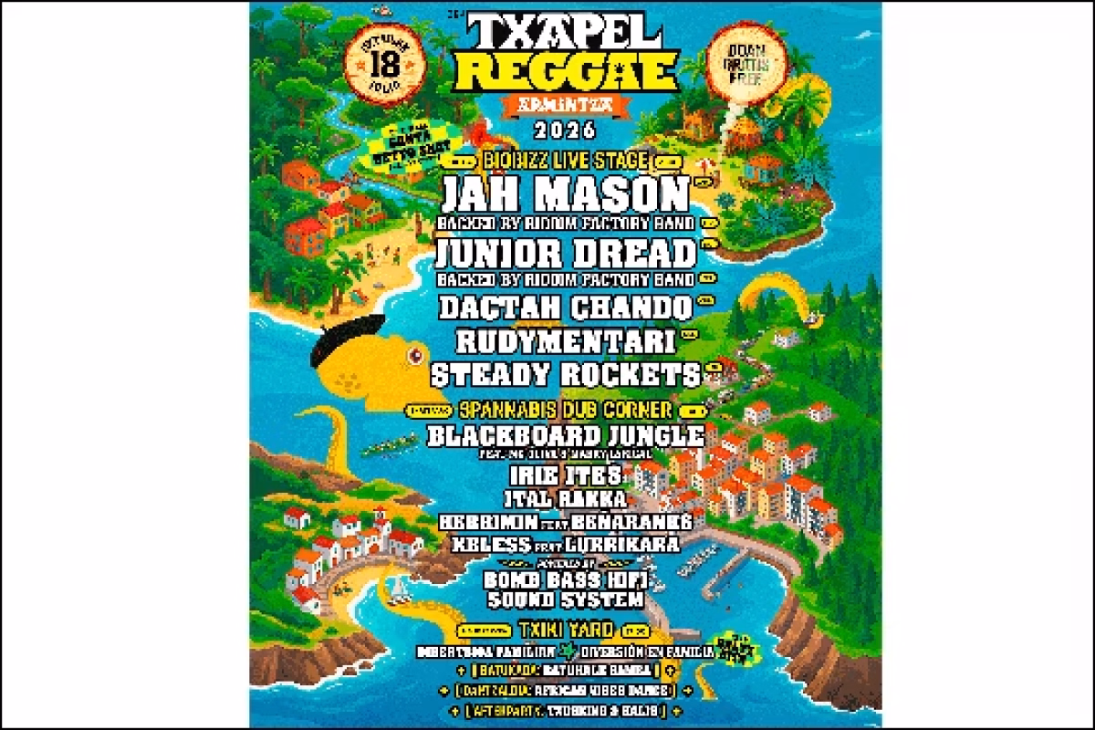 Programa Txapel Reggae 2026 (18 julio - Armintza) en Lemoiz