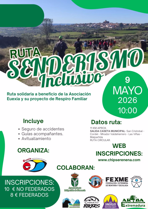 Ruta de senderismo inclusivo en Malpartida de Plasencia en Malpartida de Plasencia