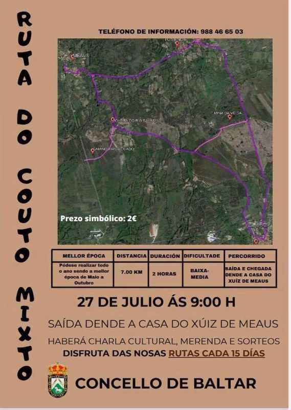 Ruta do Couto Mixto  en Baltar en Baltar