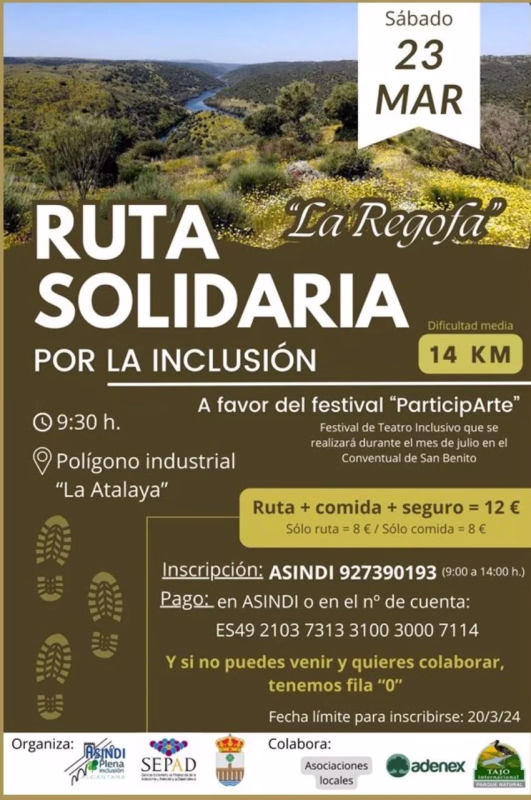 Ruta solidaria por la inclusión en Alcántara en Alcántara