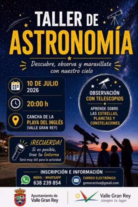 Taller de Astronomía en Valle Gran Rey en Valle Gran Rey