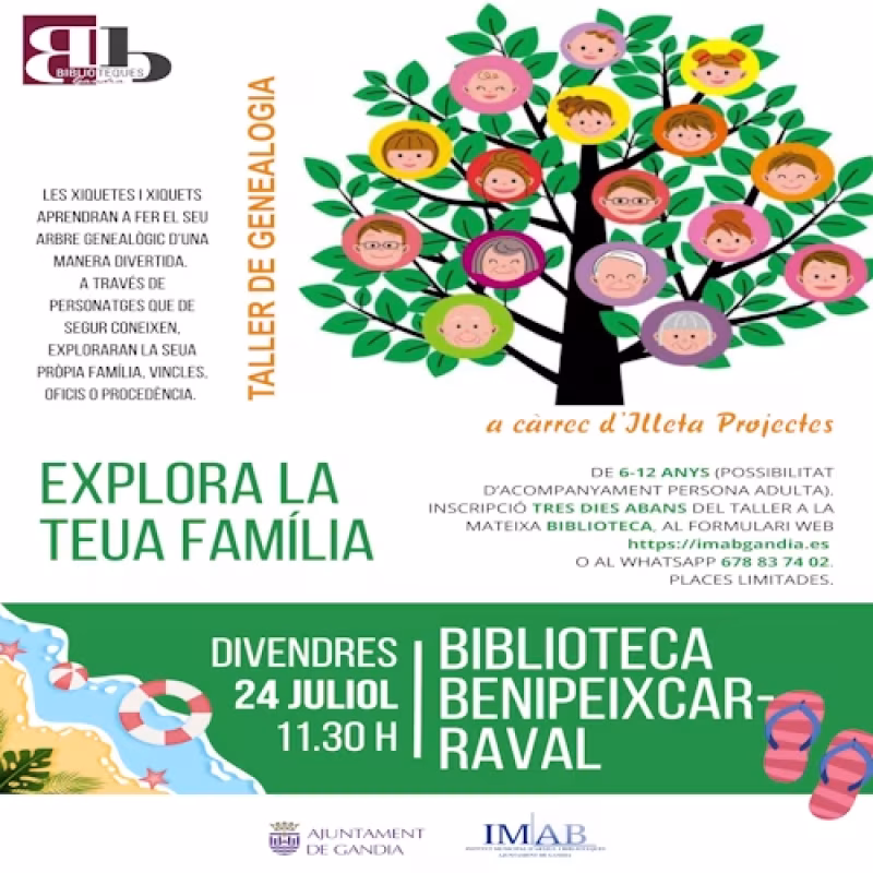 Taller de Genealogía: Explora la teua família en Gandia