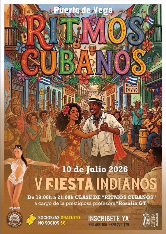 Taller de ritmos cubanos en Navia