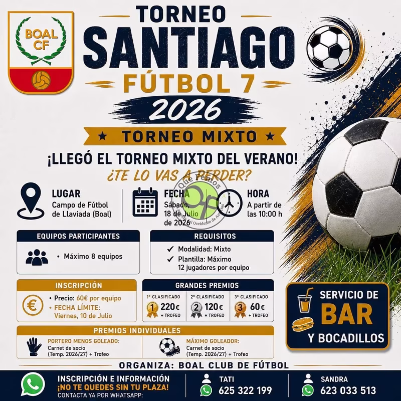 Torneo Santiago Fútbol 7 2026 en Boal