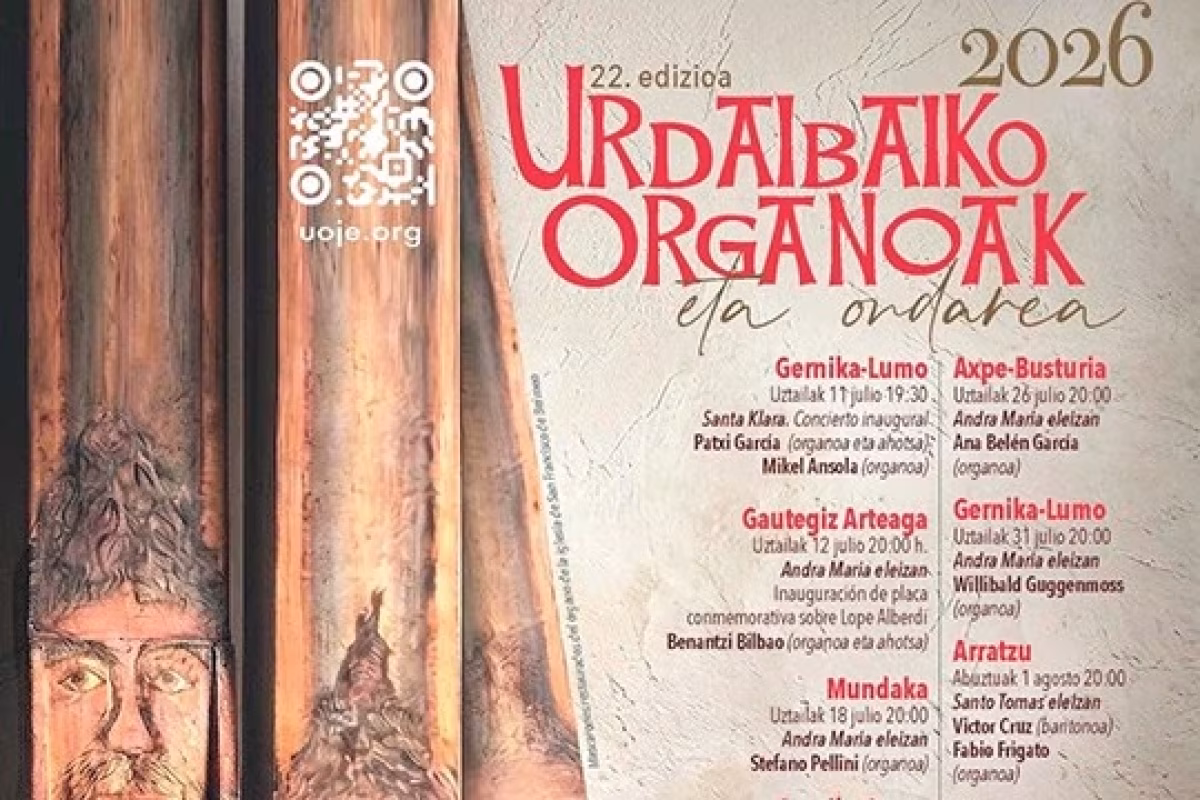 Urdaibaiko Organoak 2026: "Urdaibaiko Soinuak: Lope Alberdi" en Gernika-Lumo