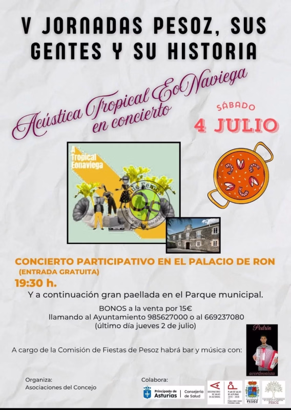 Cartel de V Jornadas Pesoz, sus gentes y su historia en Pesoz