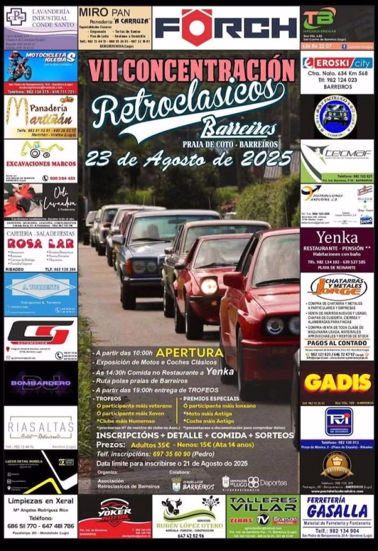 VII Concentración Retroclásicos en Barreiros en Barreiros