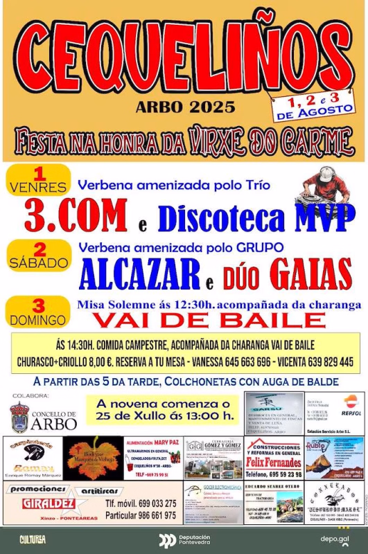Virxe do Carme de Cequeliños en Arbo en Arbo