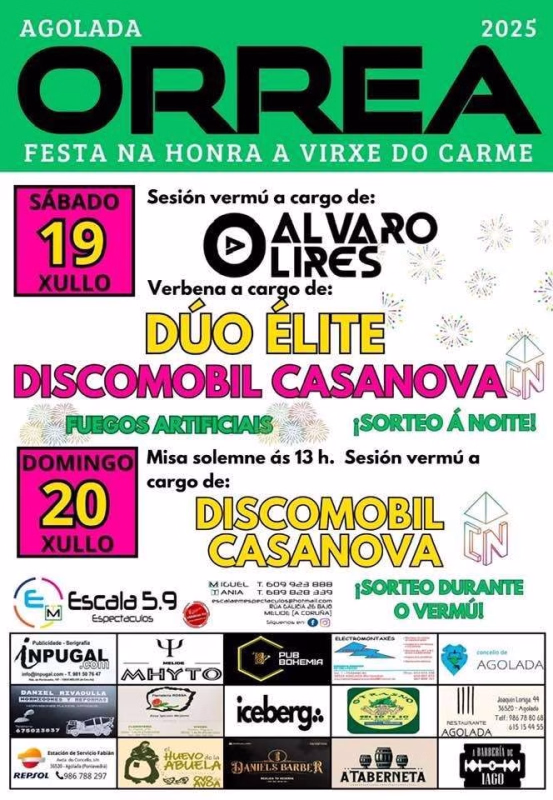 Virxe do Carme de Órrea en Agolada en Agolada