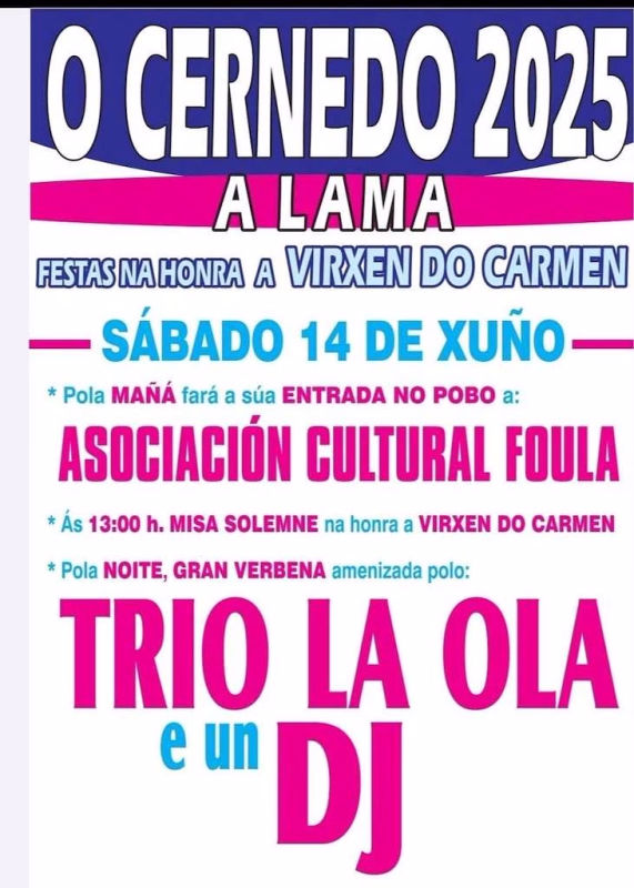 Virxen do Carmen de O Cernedo  en A Lama en A Lama
