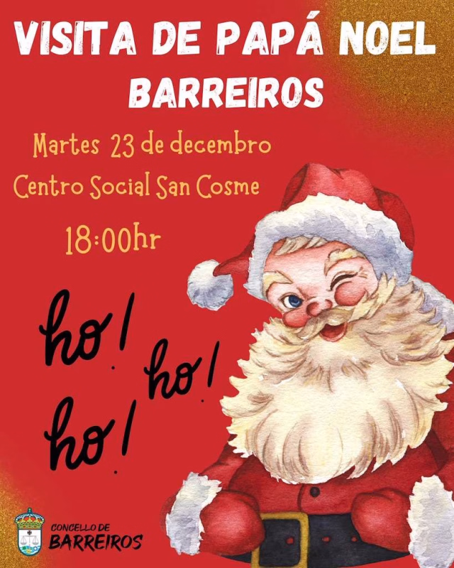 Visita de Papá Noel en Barreiros en Barreiros