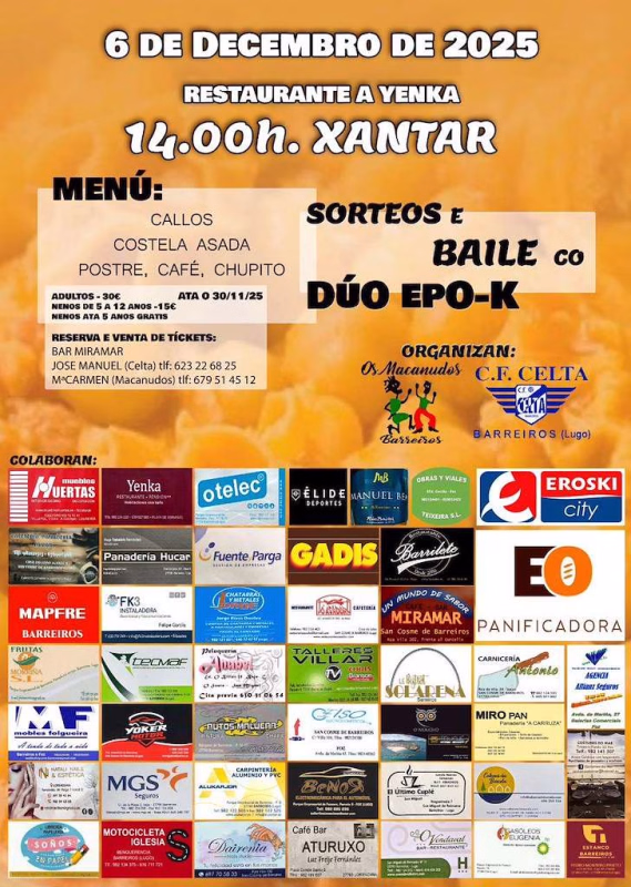 Xantar - Baile de San Cosme en Barreiros en Barreiros