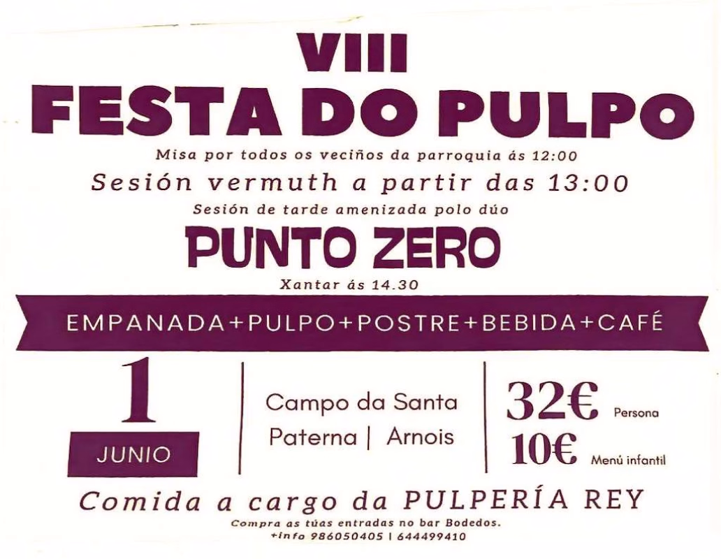 XI Festa do Pulpo de Arnois (2026) en A Estrada en A Estrada