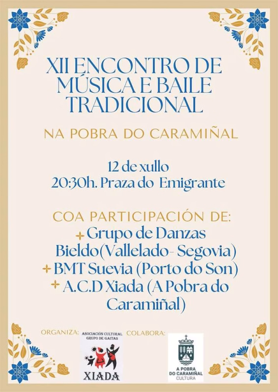 XII Encontro de Música e Baile Tradicional en A Pobra do Caramiñal en A Pobra do Caramiñal