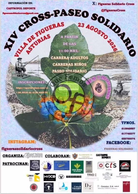 XIV Cross-Paseo Solidario Villa de Figueras 2026 en Castropol