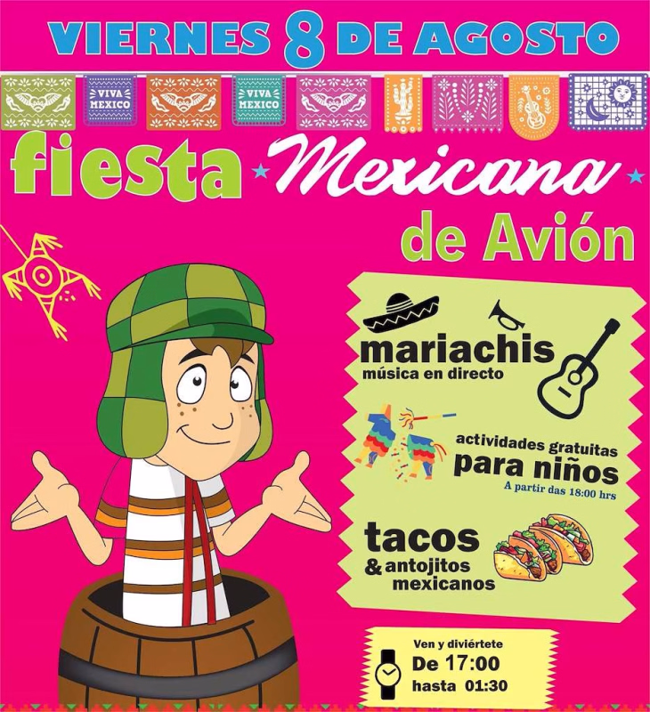 XIX Fiesta Mexicana  en Avión en Avión
