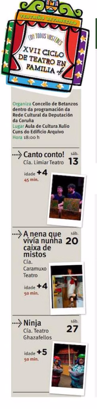 XVII Ciclo de Teatro en Familia en Betanzos en Betanzos