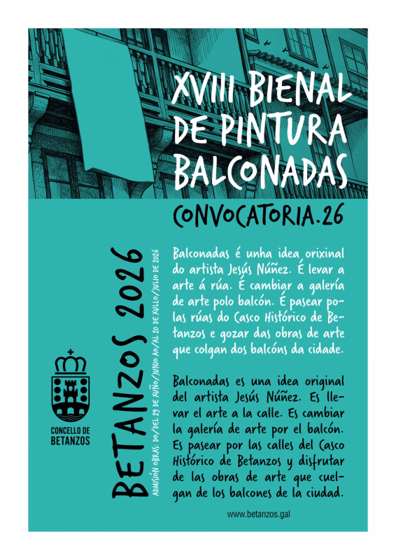 XVIII Bienal de Pintura Balconadas 2026 en Betanzos