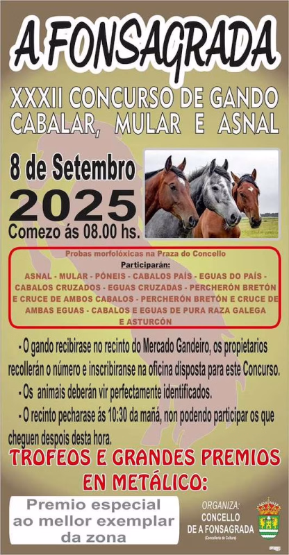 XXXII Concurso de Gando Cabalar, Mular e Asnal en A Fonsagrada en A Fonsagrada