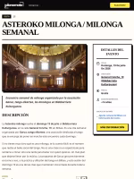 Asteroko milonga / Milonga semanal