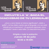 Incluye la 'a', ¡saca el machismo de tu lenguaje!
