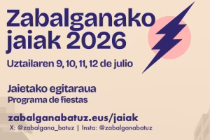 Programa fiestas de Zabalgana 2026 en Vitoria-Gasteiz
