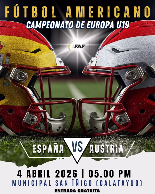 Campeonato de Europa U19 de Fútbol Americano: España vs Austria en Calatayud