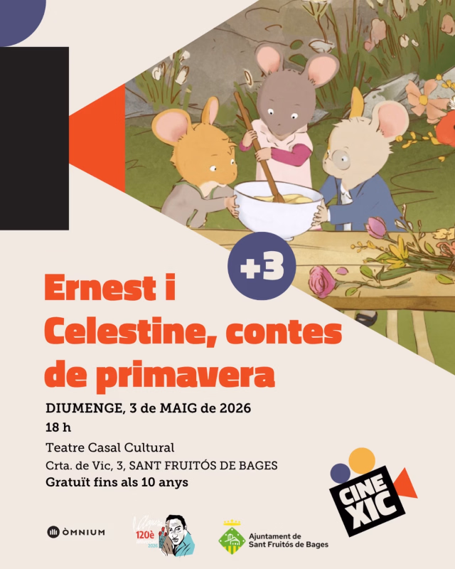 CineXic: Ernest i Celestine, contes de primavera en Sant Fruitós de Bages