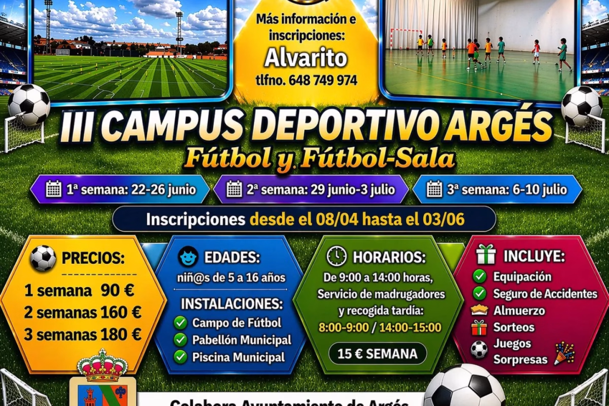 III Campus Deportivo Argés Fútbol y Fútbol-Sala en Argés